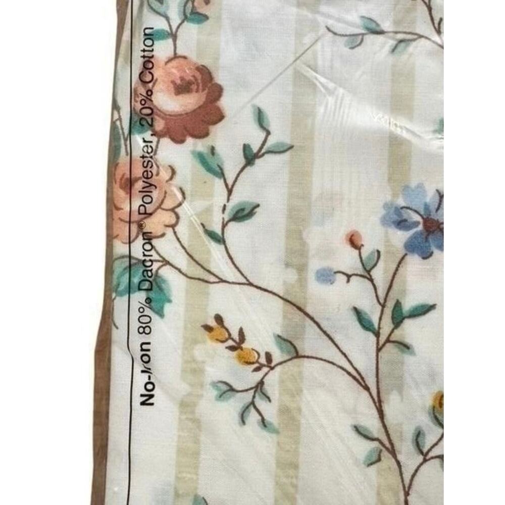 VTG JCPenney Twin Fitted Sheet Susan Floral